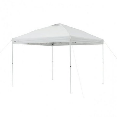 Ozark Trail Simple Push Straight Leg Instant Canopy, White, 10 ft x 10 ft