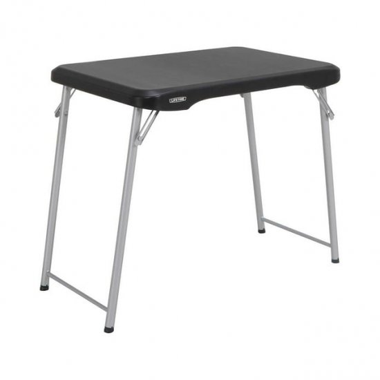 Lifetime 30 inch Personal Rectangle Folding Table, Indoor/Outdoor, Black (80668)