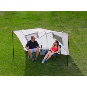 Ozark Trail 9 ft. x 7 ft. Gray Multi-Purpose Sunshade Beach Tent, with UV Protection