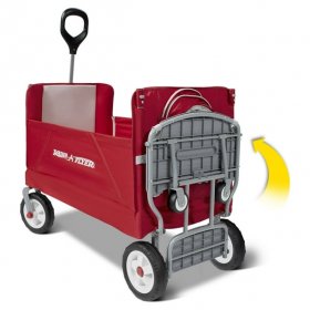 Radio Flyer, 3-in-1 Tailgater Wagon with UV Canopy, Folding Wagon, Red