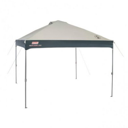 Coleman Straight Leg Instant Outdoor Canopy Shelter, 10 x 10, Tan & Black