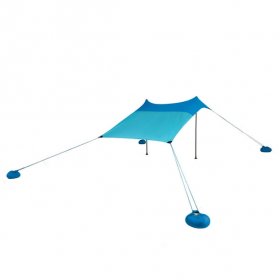 Ozark Trail 6.8 ft. x 6.7 ft. Blue Quick-Set Sun Shade Beach Tent, UPF 50+ Protection, 4.8lbs.