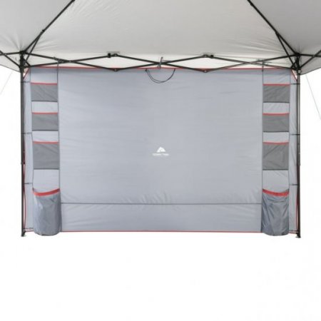 Ozark Trail Shade Wall, 10' x 6' with Organizer Pockets for Instant Outdoor Canopy - (10' x 10' Straight-Leg Canopy)