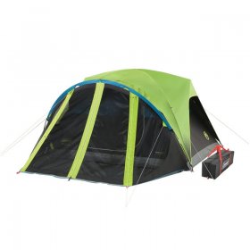 Coleman? 4-Person Carlsbad? Dark Room? Dome Camping Tent with Screen Room, 2 Rooms, Green