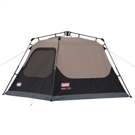 Coleman 4-Person Cabin Camping Tent with Instant Setup, 1 Room, Gray