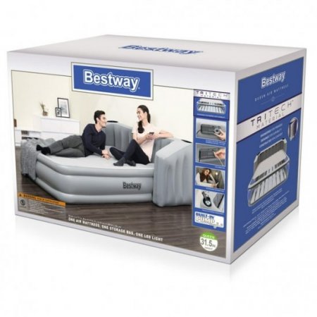 Bestway Wingback 17" Queen Air Mattress with Built-in Pump