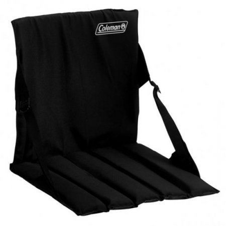 Coleman Portable Stadium Seat Cushion with Backrest, Black