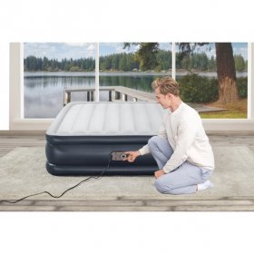 Bestway 18" Tritech Air Mattress Queen with Built-in Pump