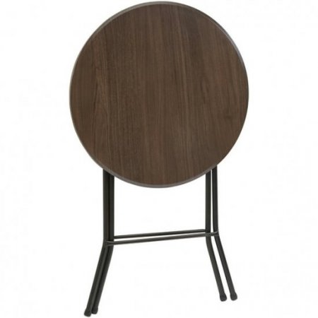 Mainstays 31" Round High-Top Folding Table, Walnut