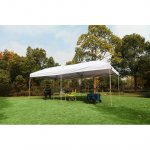 Ozark Trail 20' x 10' Straight Leg Outdoor Easy Pop-up Canopy, White