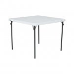 Lifetime 37 inch Square Folding Table, Indoor/Outdoor Commercial Grade, White Granite (80783)