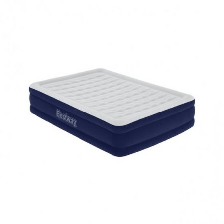 Bestway Tritech 15" Air Mattress Antimicrobial Coating with Built-in AC Pump, Full