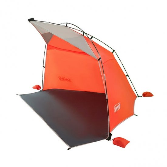 Coleman Skyshade Large Compact Beach Shade, Tiger Orange, Sun Shade & Shelter, UV Protectant (UPF 50+) Shade Tent