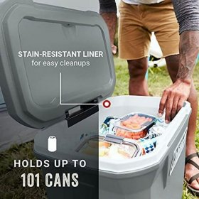 Coleman 316 Series 65QT Hard Wheeled Chest Cooler, Rock Gray