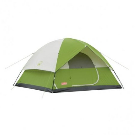 Coleman Sundome 6-Person Dome Tent, Green, 72" Center Height, Overall dimensions: 120'' H x 120'' W