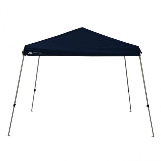 Ozark Trail 10\' x 10\' Instant Slant Leg Canopy Pop-Up Shading Shelter, Dusty Blue