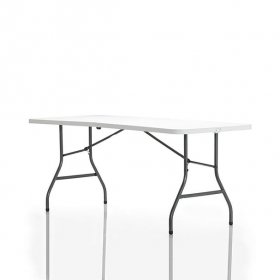 Cosco (2-Pack) 6 Foot Centerfold Folding Table, White