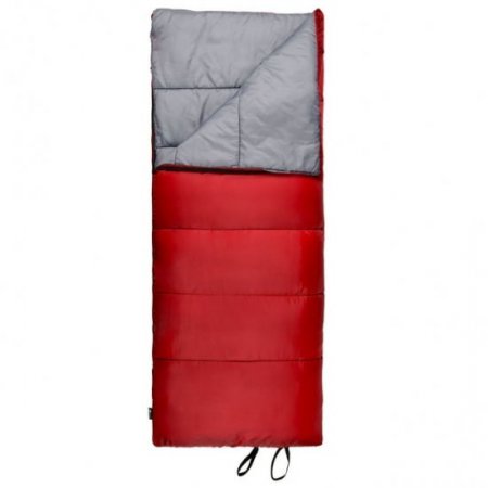 Ozark Trail 50-Degree Warm Weather Rectangular Sleeping Bag, Red, 33"x75"