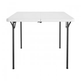 COSCO XL 36" Fold-in-Half Card Table w/ Handle, White, Indoor & Outdoor