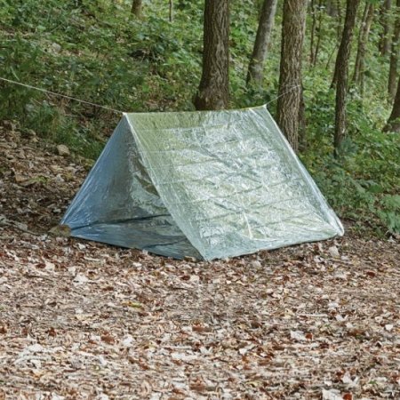 Ozark Trail Emergency Reflective Survival Tent, 96 in, Silver