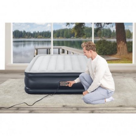 Bestway 18" Tritech Air Mattress Queen with Built-in Pump