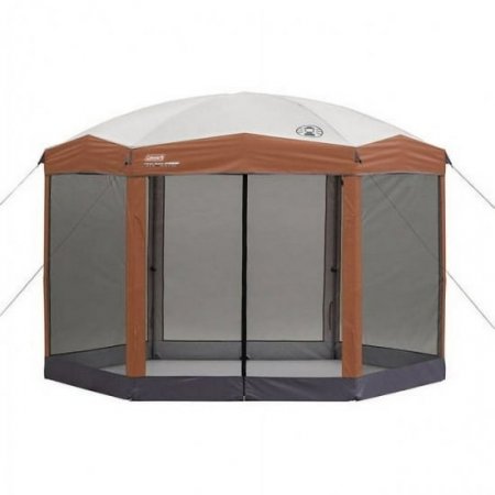 Coleman? 12 x 10 Back Home? Instant Setup Canopy Sun Shelter Screen House, 1 Room, Brown