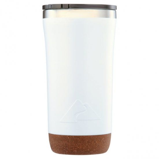 Ozark Trail 18 oz Insulated Stainless Steel Tumbler with Cork Bottom, White