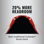 Coleman Camping Tent | 6 Person Dark Room Skydome Tent, Blue