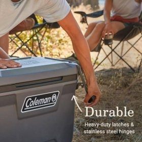 Coleman Convoy Series 55 Qt Cooler with Reflective Rope Handles, Dark Storm