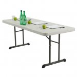 Lifetime 6 Foot Rectangle Folding Table, Indoor/Outdoor Professional Grade, Almond (80249)