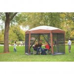 Coleman? 12 x 10 Back Home? Instant Setup Canopy Sun Shelter Screen House, 1 Room, Brown