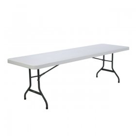 Lifetime 8 Foot Rectangle Folding Table, Indoor/Outdoor Commercial Grade, White Granite (22980)