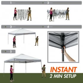 Ozark Trail 12' x 12' Instant Straight Leg Canopy for Camping - Gray