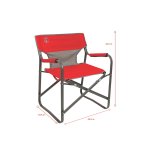 Coleman Outpost Breeze Folding Adult Deck Chair, Red