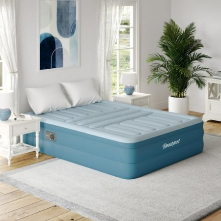 Beautyrest Lumbar Support 18 in. Queen Air Mattress with Built-In Pump - Inflatable Bed with Raised Lumbar Support Zone