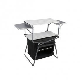 Ozark Trail Kitchen Camping Table, Silver