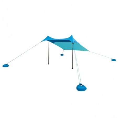 Ozark Trail 6.8 ft. x 6.7 ft. Blue Quick-Set Sun Shade Beach Tent, UPF 50+ Protection, 4.8lbs.