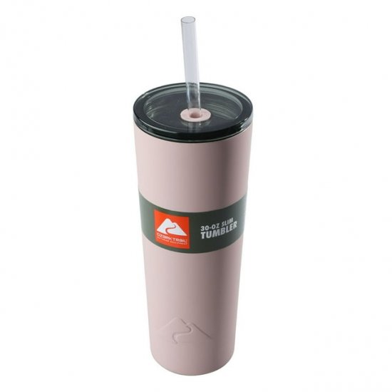 Ozark Trail 30 oz Slim Insulated Stainless Steel Tumbler-Blush Gold