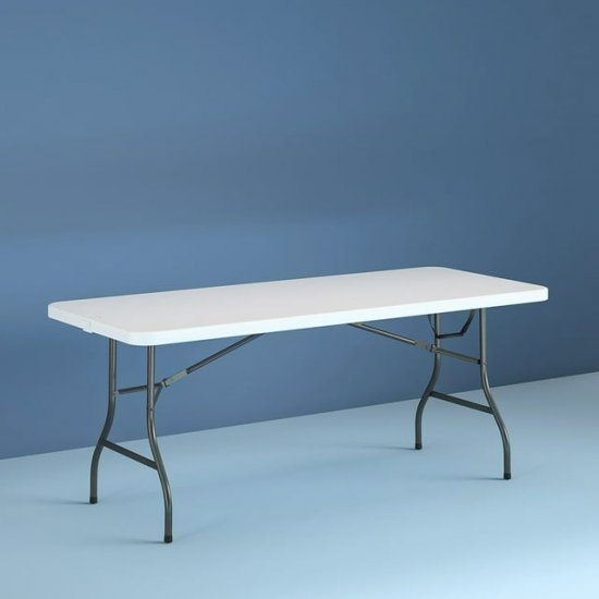 Cosco 8 Foot Centerfold Folding Table, White