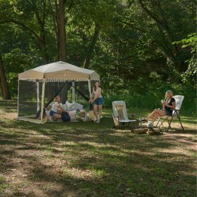 12' x 10' Glamping Hexagon Lighted Canopy