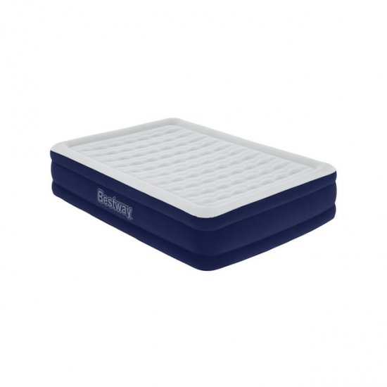 Bestway Tritech 15\" Air Mattress Antimicrobial Coating with Built-in AC Pump, Full