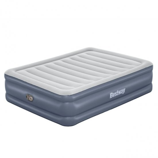 Bestway Tritech 20\" Antimicrobial Air Mattress with Built-in AC Pump, Queen