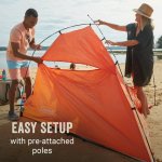 Coleman Skyshade Large Compact Beach Shade, Tiger Orange, Sun Shade & Shelter, UV Protectant (UPF 50+) Shade Tent