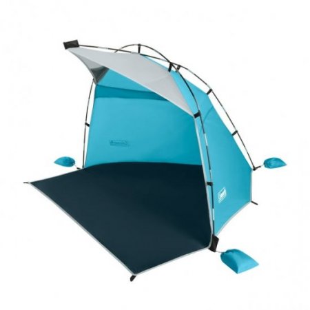 Coleman Skyshade Small Compact Beach Shade, Caribbean Sea Blue