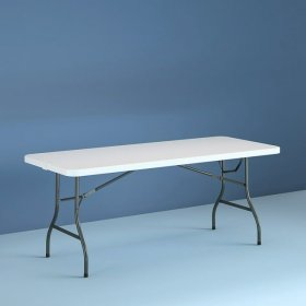 Cosco 8 Foot Centerfold Folding Table, White (Pack of 2)