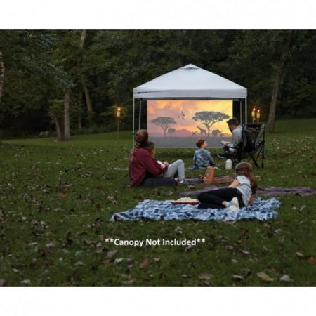 Ozark Trail Versatile Outdoor Shade Wall/Projector Screen, 16:9 Aspect Ratio, 100 in. White Movie Screen