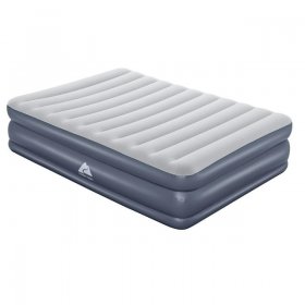 Ozark Trail Tritech QuadComfort 18in Air Mattress Antimicrobial Coating with Built-in AC Pump, Queen