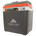 Ozark Trail Highline 12V Iceless 30 Cans 24 L/26qt Electric Cooler, Portable Travel Thermoelectric Car Cooler, Grey