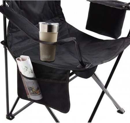 Coleman Portable Camping Quad Chair with 4-Can Cooler