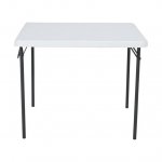 Lifetime 37 inch Square Folding Table, Indoor/Outdoor Commercial Grade, White Granite (80783)